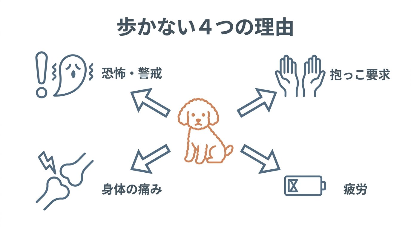 散歩で歩かない・座り込む4大原因トリアージ