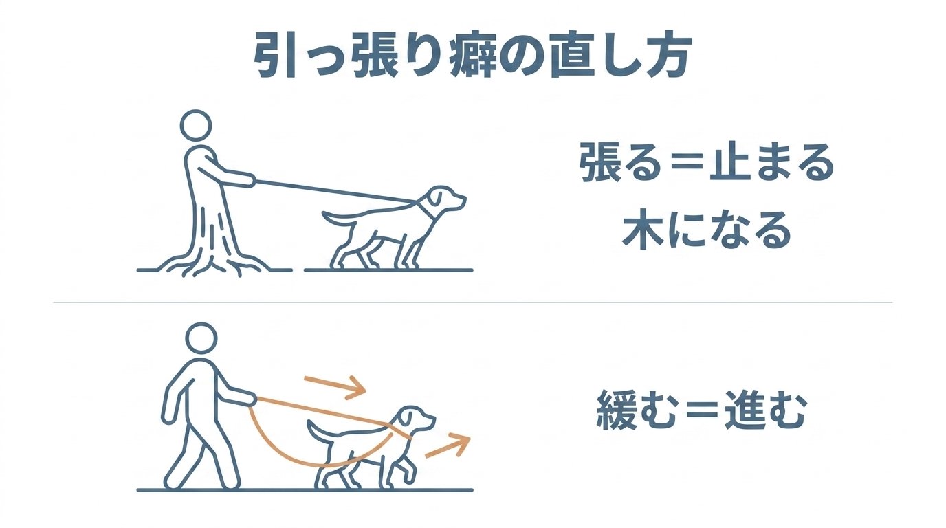 引っ張り癖を直すストップ＆ゴートレーニングの法則