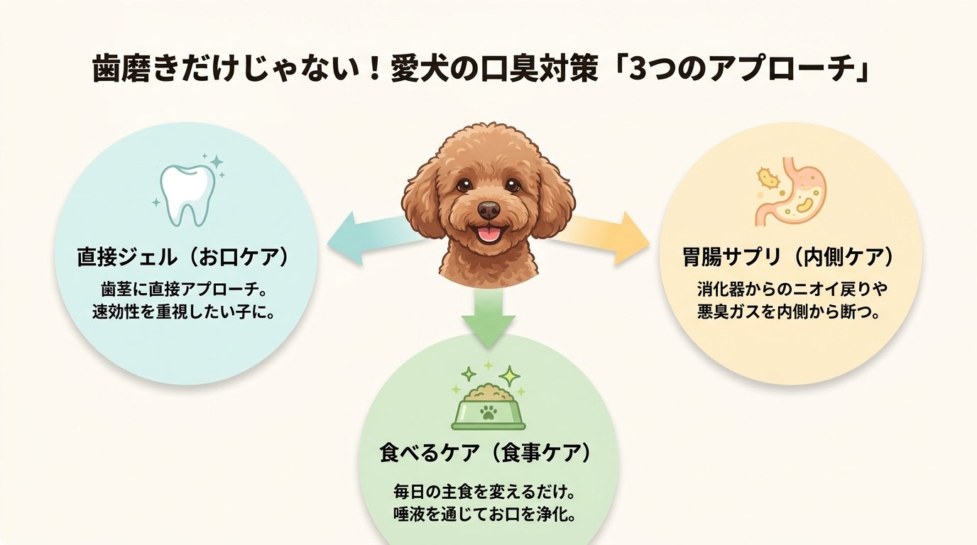 歯磨きだけじゃない!愛犬の口臭対策「3つのアプローチ」