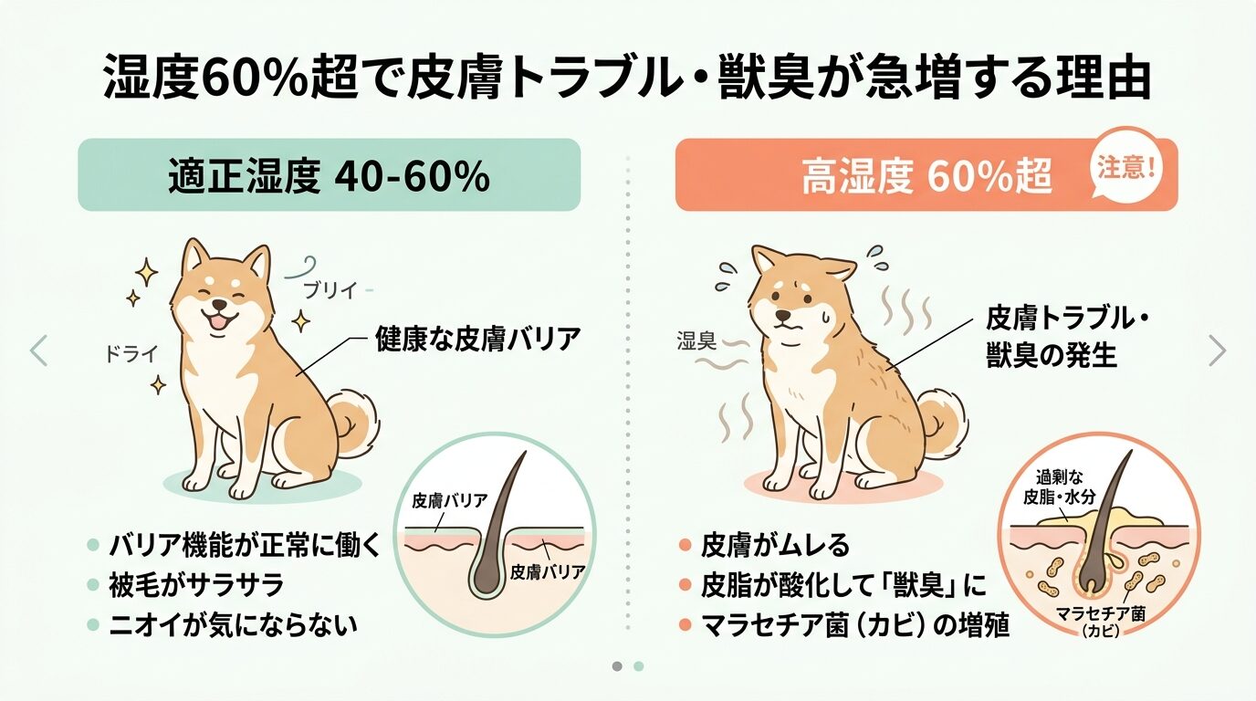 季節別エアコン設定温度と湿度60%超のマラセチア菌増殖リスク