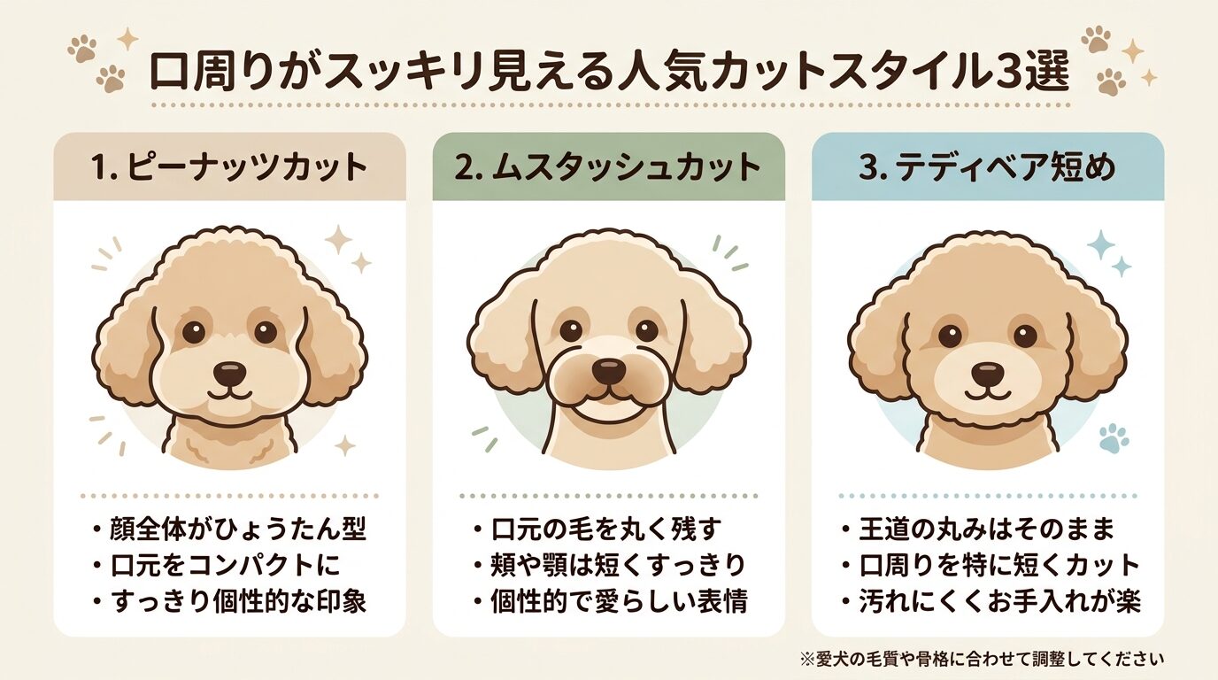 口周りがスッキリ見える人気カットスタイル3選