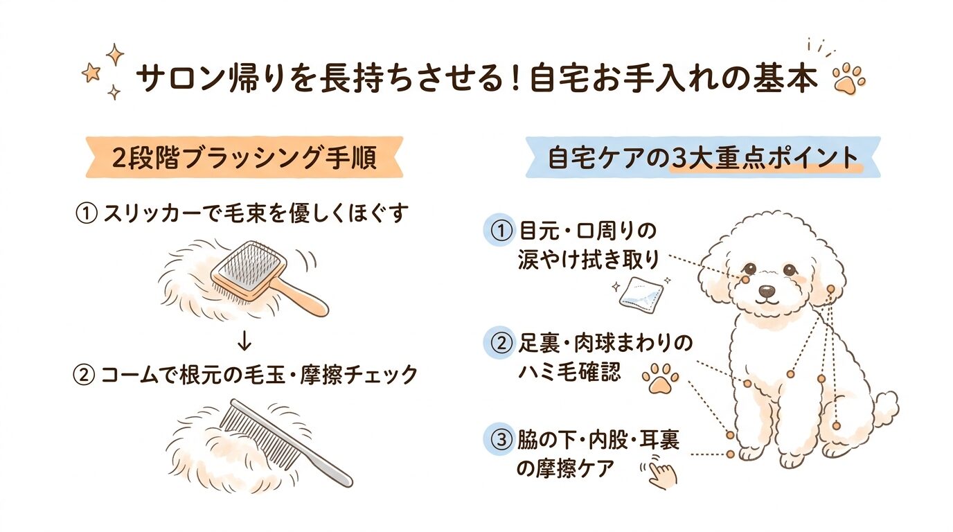 サロン帰りを長持ちさせる!2段階ブラッシング手順と自宅ケアの3大重点ポイント